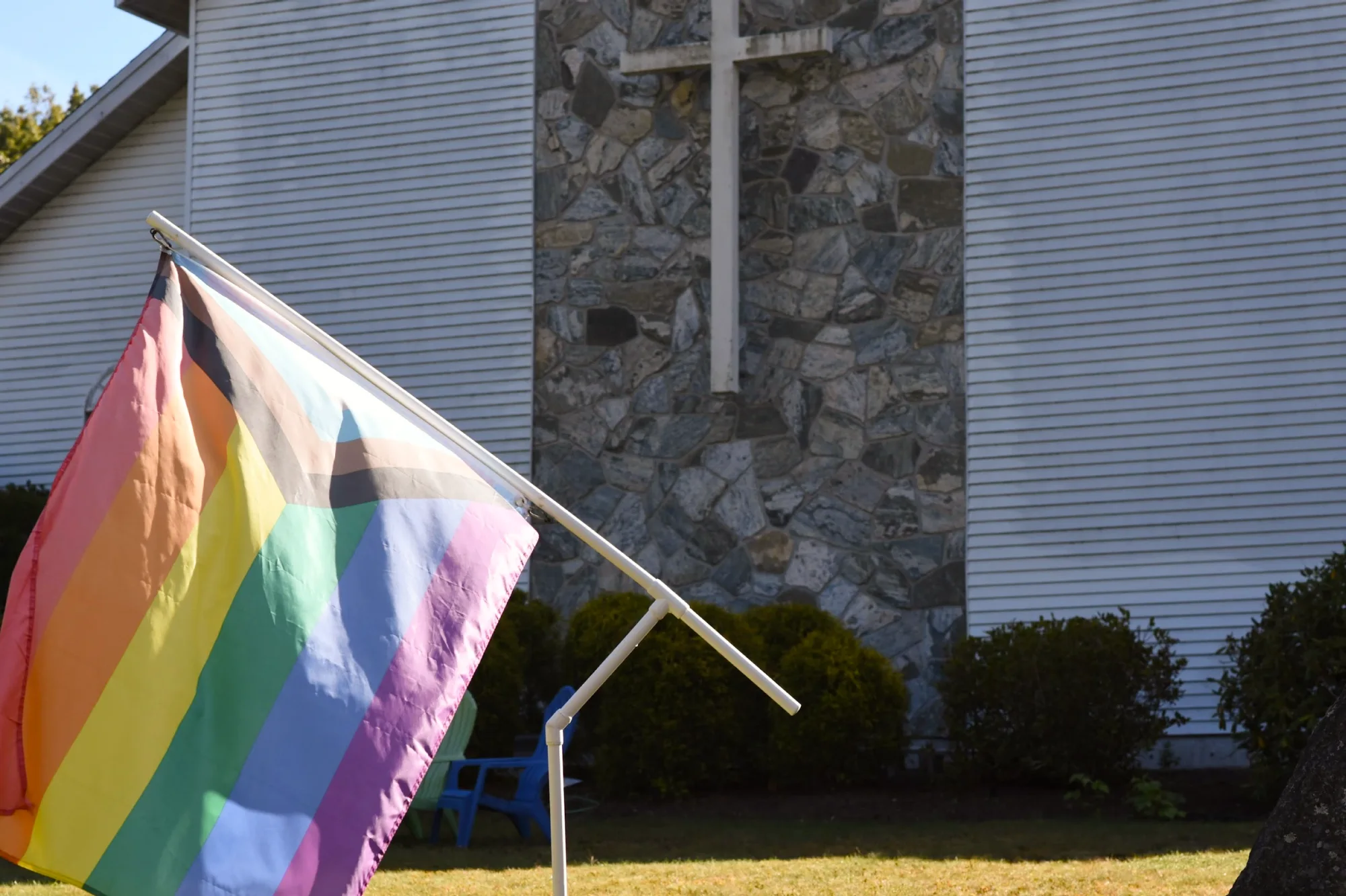 Rainbow flag in front of MCC